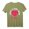 Just A Girl Who Loves K-Pop T-Shirt - Lustiges Koreanisches Pop T-Shirt für Mädchen, Frauen & K-Pop Fans als Geschenkidee