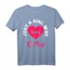Just A Girl Who Loves K-Pop T-Shirt - Lustiges Koreanisches Pop T-Shirt für Mädchen, Frauen & K-Pop Fans als Geschenkidee