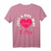 Just A Girl Who Loves K-Pop T-Shirt - Lustiges Koreanisches Pop T-Shirt für Mädchen, Frauen & K-Pop Fans als Geschenkidee