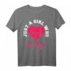 Just A Girl Who Loves K-Pop T-Shirt - Lustiges Koreanisches Pop T-Shirt für Mädchen, Frauen & K-Pop Fans als Geschenkidee