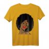 Black Girl Magic Afro Red Lips Rose Hoops Melanin Queen T-Shirt – Empowerment Geschenk für Schwarze Frauen zum Black History Month, Geburtstag oder Weihnachten