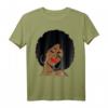 Black Girl Magic Afro Red Lips Rose Hoops Melanin Queen T-Shirt – Empowerment Geschenk für Schwarze Frauen zum Black History Month, Geburtstag oder Weihnachten