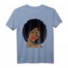 Black Girl Magic Afro Red Lips Rose Hoops Melanin Queen T-Shirt – Empowerment Geschenk für Schwarze Frauen zum Black History Month, Geburtstag oder Weihnachten
