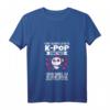 Damen T-Shirt mit Spruch 'Ich höre K-Pop und trinke Bubble Tea' - Lustiges Panda K-Pop Merchandise mit V-Ausschnitt