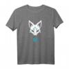 Japanese Kitsune Fox Mask Winter Aesthetic T-Shirt – Minimalistisches Design mit Japanischer Kalligraphie für Anime- und Kulturfans