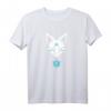 Japanese Kitsune Fox Mask Winter Aesthetic T-Shirt – Minimalistisches Design mit Japanischer Kalligraphie für Anime- und Kulturfans