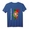 Portugal Karte Umriss T-Shirt – Stolz auf portugiesische Wurzeln & Flagge, ideales Geschenk für Portugal-Reisende & Familien