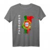 Portugal Karte Umriss T-Shirt – Stolz auf portugiesische Wurzeln & Flagge, ideales Geschenk für Portugal-Reisende & Familien