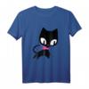 Pussy Deluxe Black Cat T-Shirt mit pinkfarbenem Halstuch – Exklusives Lizenzprodukt für Katzenliebhaber