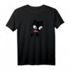 Pussy Deluxe black cat Raglan - Original Katzen T-Shirt mit pinkfarbenem Halstuch aus Nastrovje Potsdam