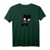 Pussy Deluxe black cat Raglan - Original Katzen T-Shirt mit pinkfarbenem Halstuch aus Nastrovje Potsdam
