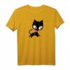 Pussy Deluxe black cat Raglan - Original Katzen T-Shirt mit pinkfarbenem Halstuch aus Nastrovje Potsdam