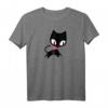 Pussy Deluxe black cat Raglan - Original Katzen T-Shirt mit pinkfarbenem Halstuch aus Nastrovje Potsdam