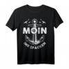Moin ihr Spacken Lustiges Retro Vintage Anker Norddeutsches T-Shirt – Für Küstenliebhaber, Humor und plattdeutschen Charme