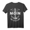 Moin ihr Spacken Lustiges Retro Vintage Anker Norddeutsches T-Shirt – Für Küstenliebhaber, Humor und plattdeutschen Charme