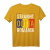 HapPanda Rumänien Flagge T-Shirt – Klassisch geschnitten mit doppelt genähtem Saum