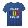 HapPanda Rumänien Flagge T-Shirt – Klassisch geschnitten mit doppelt genähtem Saum