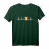 Rumänisches Flaggen T-Shirt mit Herzlinie – Stolz Rumänien tragen, perfektes Geschenk für Rumänien-Fans