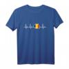 Rumänisches Flaggen T-Shirt mit Herzlinie – Stolz Rumänien tragen, perfektes Geschenk für Rumänien-Fans