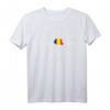 Rumänisches Flaggen T-Shirt mit Herzlinie – Stolz Rumänien tragen, perfektes Geschenk für Rumänien-Fans