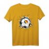 Rumänien Fußball T-Shirt mit Flagge in Rissigem Wand-Design – Perfekt für Fans und Supporter bei Spielen und Turnieren