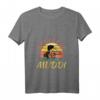 Hör off de Muddi Sachsen Shirt - Lustiges DDR Nostalgie T-Shirt mit V-Ausschnitt für Ost- & Sachsen-Fans