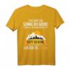 Ostdeutschland DDR Sprüche Wander T-Shirt mit Sonnenuntergang und Erzgebirge Design - Witziges Outfit für Sachsen und Ostdeutsche