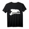 Sachsen T-Shirt mit Landesumriss und Schriftzug - Heimatliebe zeigen, klassisch geschnitten, perfekt für Sachsen-Fans