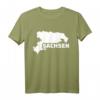 Sachsen T-Shirt mit Landesumriss und Schriftzug - Heimatliebe zeigen, klassisch geschnitten, perfekt für Sachsen-Fans