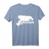 Sachsen T-Shirt mit Landesumriss und Schriftzug - Heimatliebe zeigen, klassisch geschnitten, perfekt für Sachsen-Fans