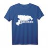 Sachsen T-Shirt mit Landesumriss und Schriftzug - Heimatliebe zeigen, klassisch geschnitten, perfekt für Sachsen-Fans