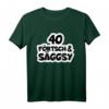 HapPanda Sachsen Dialekt T-Shirt - Lustiges Geschenk 'Vierzig und Sexy' für Sachsen und Ossi aus der DDR