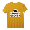 HapPanda Sachsen Dialekt T-Shirt - Lustiges Geschenk 'Vierzig und Sexy' für Sachsen und Ossi aus der DDR