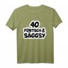 HapPanda Sachsen Dialekt T-Shirt - Lustiges Geschenk 'Vierzig und Sexy' für Sachsen und Ossi aus der DDR