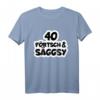 HapPanda Sachsen Dialekt T-Shirt - Lustiges Geschenk 'Vierzig und Sexy' für Sachsen und Ossi aus der DDR