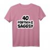 HapPanda Sachsen Dialekt T-Shirt - Lustiges Geschenk 'Vierzig und Sexy' für Sachsen und Ossi aus der DDR