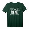 Rene macht das schon auf sächsisch Sachsen Ossi Sachse T-Shirt – Personalisierte Geburtstagsgeschenkidee mit Dialekt für Sachsen-Fans