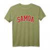 Samoa Varsity Style Rotes T-Shirt – Klassisch geschnitten, langlebig, inspiriert von Samoa