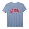 Samoa Varsity Style Rotes T-Shirt – Klassisch geschnitten, langlebig, inspiriert von Samoa