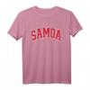 Samoa Varsity Style Rotes T-Shirt – Klassisch geschnitten, langlebig, inspiriert von Samoa