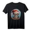 Gruseliger Nikolaus Schädel Totenkopf Weihnachten T-Shirt – Dunkles Weihnachtsmotiv für Männer, Frauen, Mädchen und Jungen, die unheimliche Weihnachten lieben