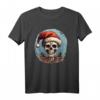 Gruseliger Nikolaus Schädel Totenkopf Weihnachten T-Shirt – Dunkles Weihnachtsmotiv für Männer, Frauen, Mädchen und Jungen, die unheimliche Weihnachten lieben