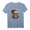Gruseliger Nikolaus Schädel Totenkopf Weihnachten T-Shirt – Dunkles Weihnachtsmotiv für Männer, Frauen, Mädchen und Jungen, die unheimliche Weihnachten lieben