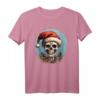 Gruseliger Nikolaus Schädel Totenkopf Weihnachten T-Shirt – Dunkles Weihnachtsmotiv für Männer, Frauen, Mädchen und Jungen, die unheimliche Weihnachten lieben