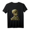 Vincent van Gogh Schädel mit Brennender Zigarette T-Shirt – Einzigartiges Kunstmotiv für Kunstliebhaber & Mode-Statements
