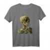 Vincent van Gogh Schädel mit Brennender Zigarette T-Shirt – Einzigartiges Kunstmotiv für Kunstliebhaber & Mode-Statements
