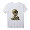 Vincent van Gogh Schädel mit Brennender Zigarette T-Shirt – Einzigartiges Kunstmotiv für Kunstliebhaber & Mode-Statements