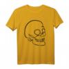 Line Art Schädel Skelett T-Shirt – Gruseliges minimalistisches Design, ideales Geschenk zu Weihnachten und Geburtstag