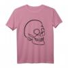 Line Art Schädel Skelett T-Shirt – Gruseliges minimalistisches Design, ideales Geschenk zu Weihnachten und Geburtstag