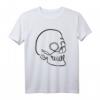 Line Art Schädel Skelett T-Shirt – Gruseliges minimalistisches Design, ideales Geschenk zu Weihnachten und Geburtstag